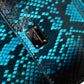 Blue Exotic Leather Logo Plaque Crossbody Purse Bag