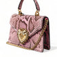 Pink Exotic Leather DEVOTION HEART Top Handle Shoulder Bag