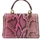 Pink Exotic Leather DEVOTION HEART Top Handle Shoulder Bag