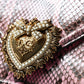 Pink Exotic Leather DEVOTION HEART Top Handle Shoulder Bag