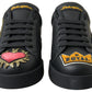 Black Leather Portofino Prince Sneakers
