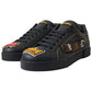 Black Leather Portofino Prince Sneakers