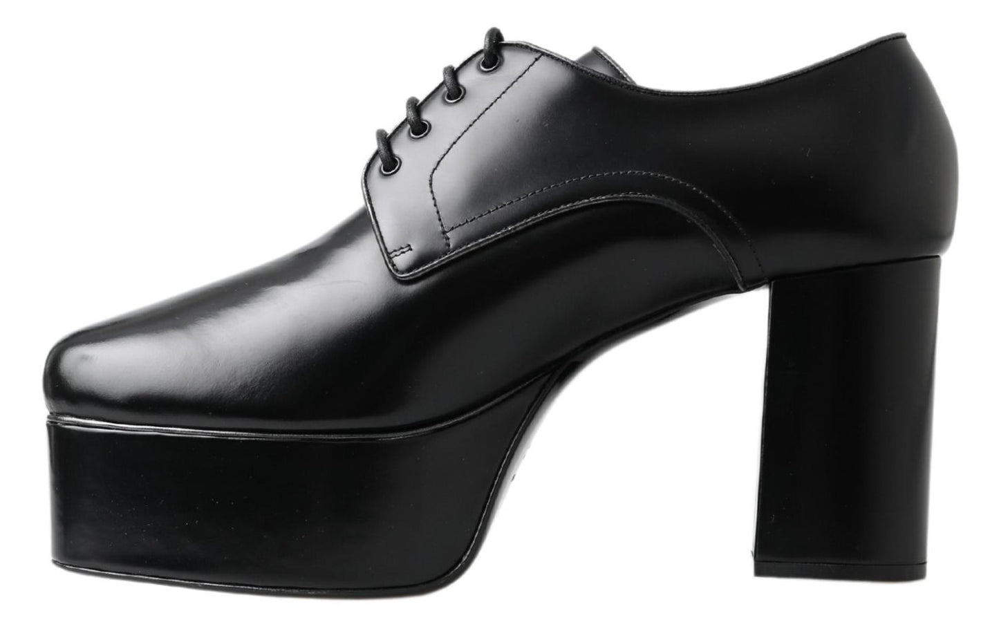 Elegant Black Leather Derby Dress Shoes