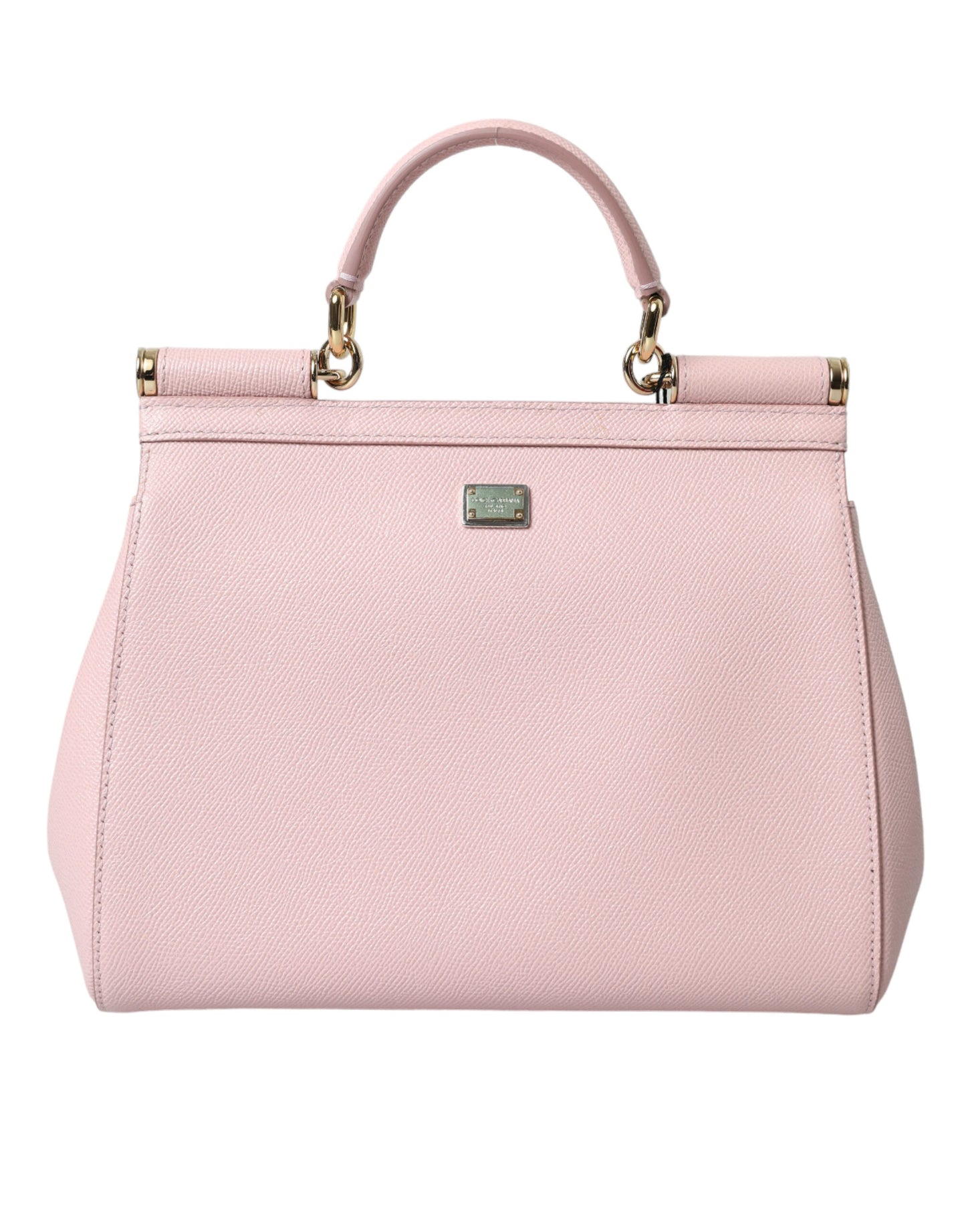 Pink Leather SICILY DG Family Motive Tote Shoulder Bag