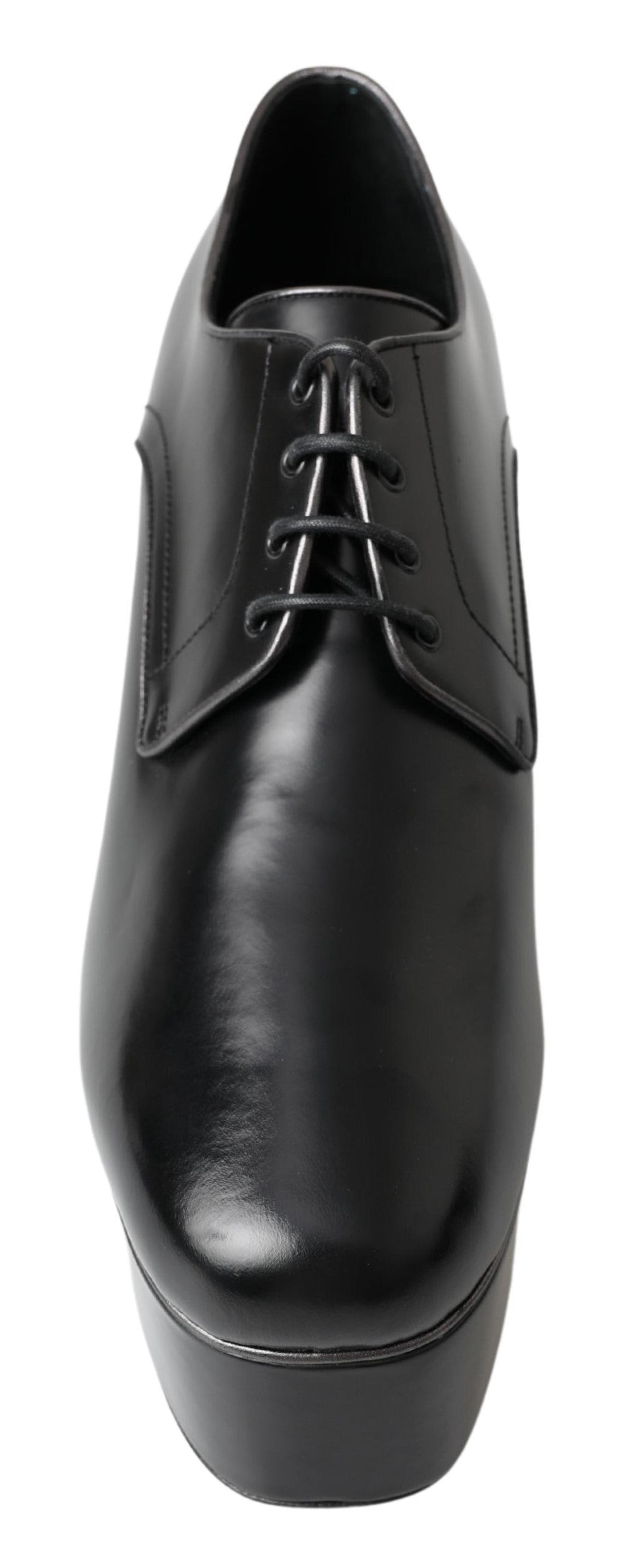 Elegant Black Leather Derby Dress Shoes