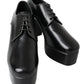 Elegant Black Leather Derby Dress Shoes