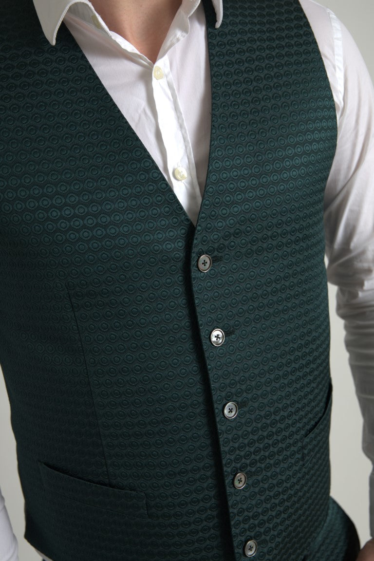 Emerald Elegance Slim Fit 3-Piece Suit