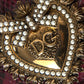 Bordeaux Exotic Leather DEVOTION HEART Top Handle Shoulder Bag