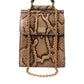 Brown Exotic Leather Logo Phone Crossbody Purse Bag