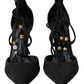 Elegant Black Ankle Strap Stiletto Heels