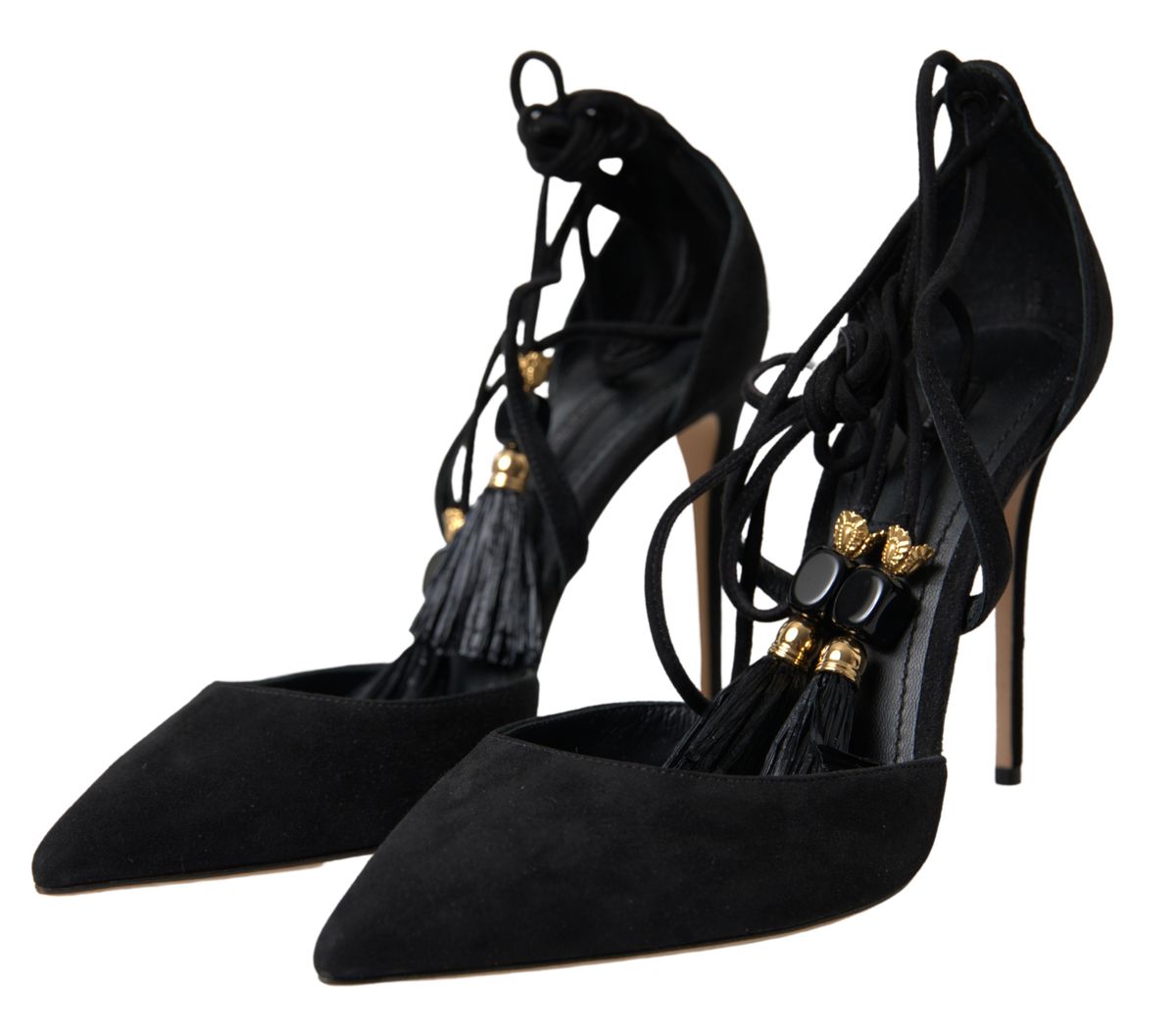 Elegant Black Ankle Strap Stiletto Heels