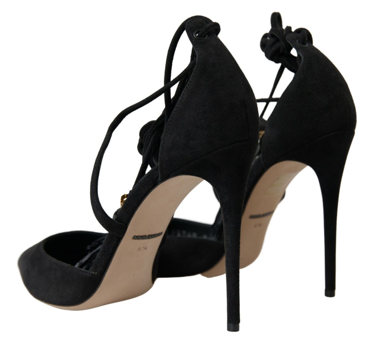 Elegant Black Ankle Strap Stiletto Heels