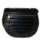 Black Faux Fur Leather DG Millennials Panther Bag