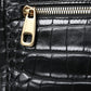 Black Faux Fur Leather DG Millennials Panther Bag