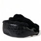 Black Faux Fur Leather DG Millennials Panther Bag