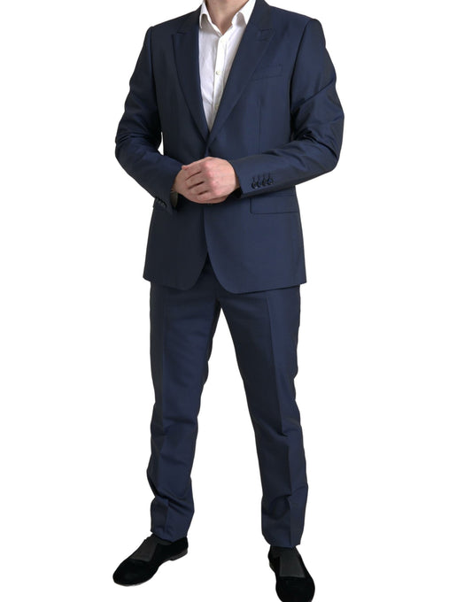 Elegant Dark Blue Slim Fit Designer Suit