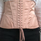 Pink Silk Stretch Belt Waist Strap Corset Top