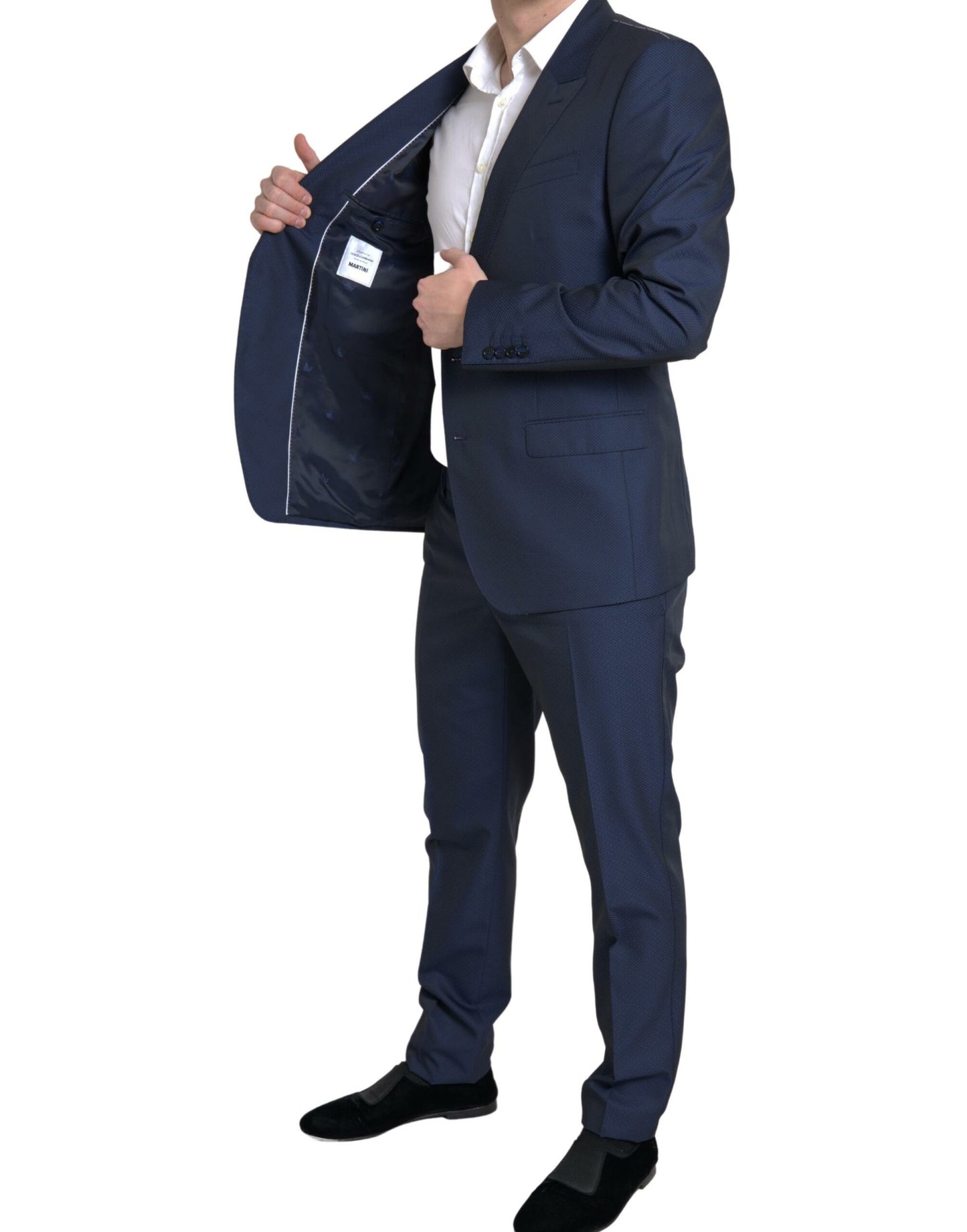 Elegant Dark Blue Slim Fit Designer Suit