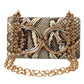 Beige Exotic Leather DG GIRLS Logo MICRO Crossbody Bag