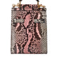 Pink Exotic Leather Logo Phone Crossbody Purse Bag