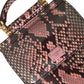 Pink Exotic Leather Logo Phone Crossbody Purse Bag