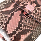 Pink Exotic Leather Logo Phone Crossbody Purse Bag