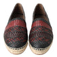 Black Bordeaux Buffalo Leather Espadrille Shoes