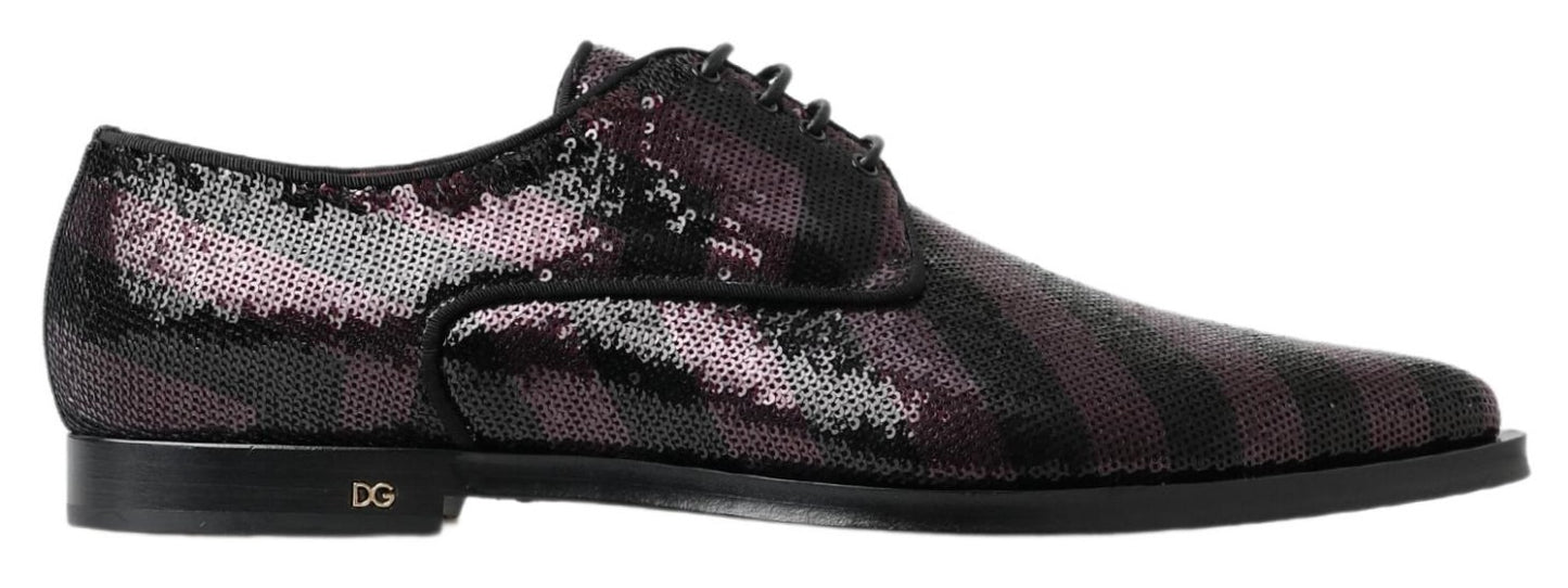 Elegant Sequin Embellished Derby Shoes