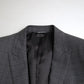 Elegant Grey Checkered Slim Fit Suit