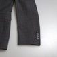 Elegant Grey Checkered Slim Fit Suit