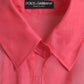 Pink Silk See Through Belted Long Coat Jacket