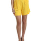 Yellow High Waist Hot Pants Bermuda Shorts