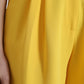 Yellow High Waist Hot Pants Bermuda Shorts