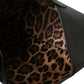 Black Fefè Medium Leather Logo Tote Shopping Bag