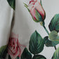 White Rose Print Viscose A-line Shift Dress