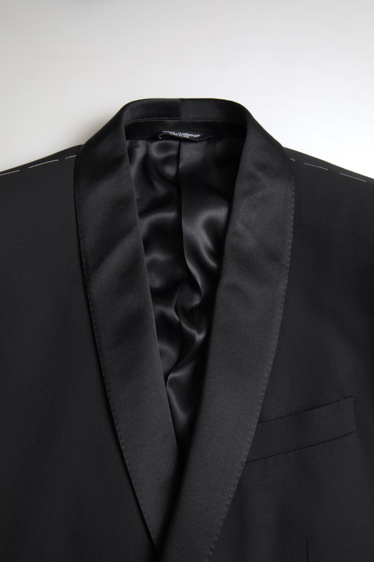 Elegant Black Slim Fit Two-Piece Suit