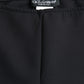 Black Nylon Stretch Slim Leggings Pants