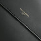 Black Calf Leather Large Logo Document Holder Clutch Bag