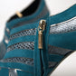 Chic Blue Peep Toe Stiletto Ankle Booties