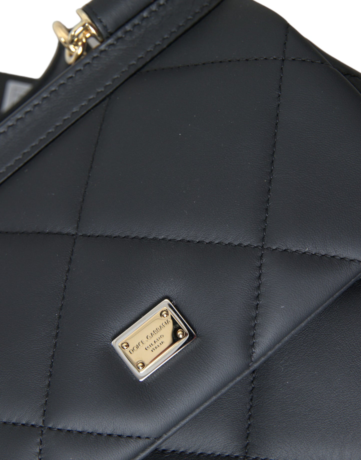 Elegant Black Leather Sicily Shoulder Bag