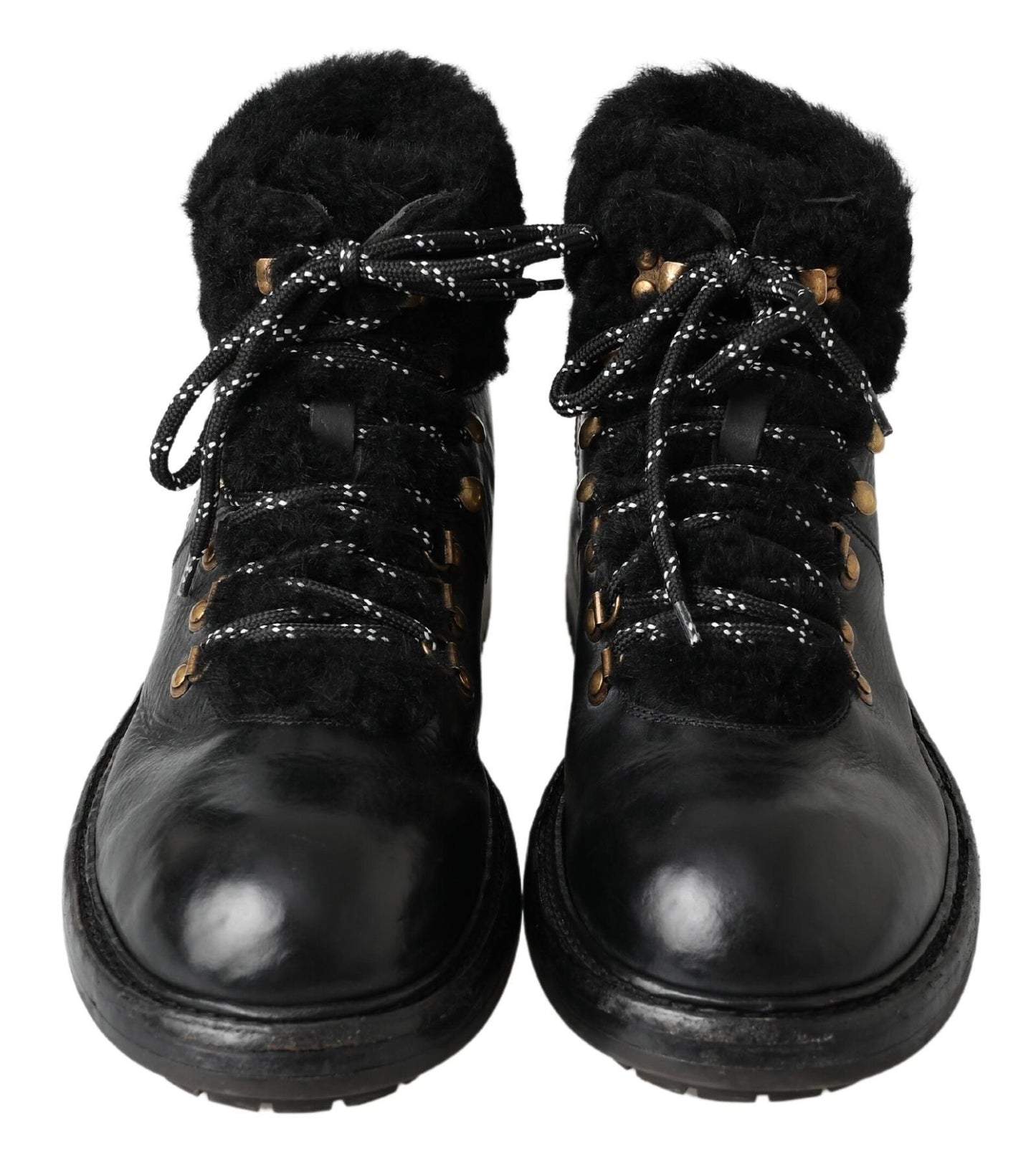 Elegant Shearling Style Men's Leather Boots