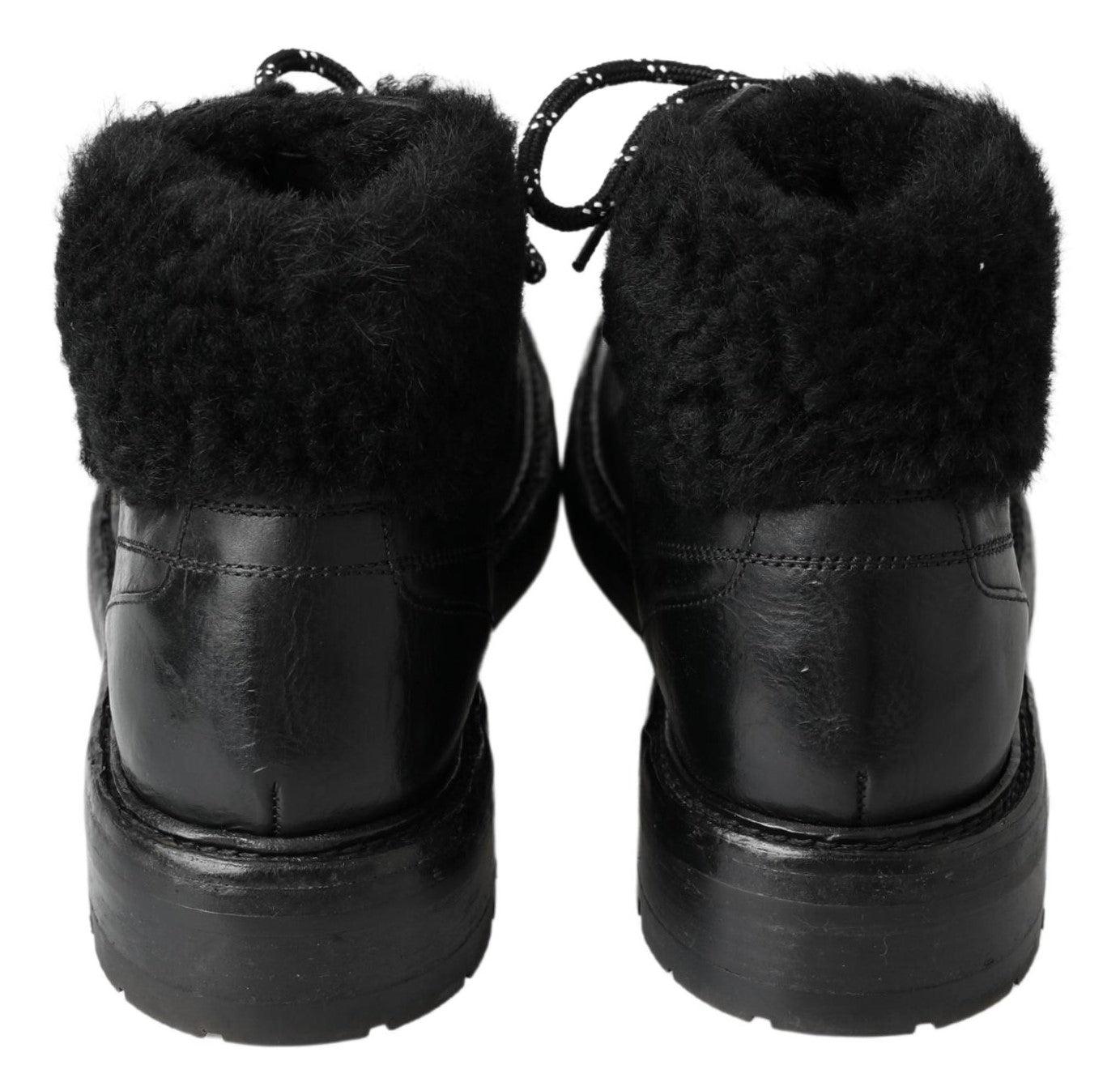 Elegant Shearling Style Men's Leather Boots