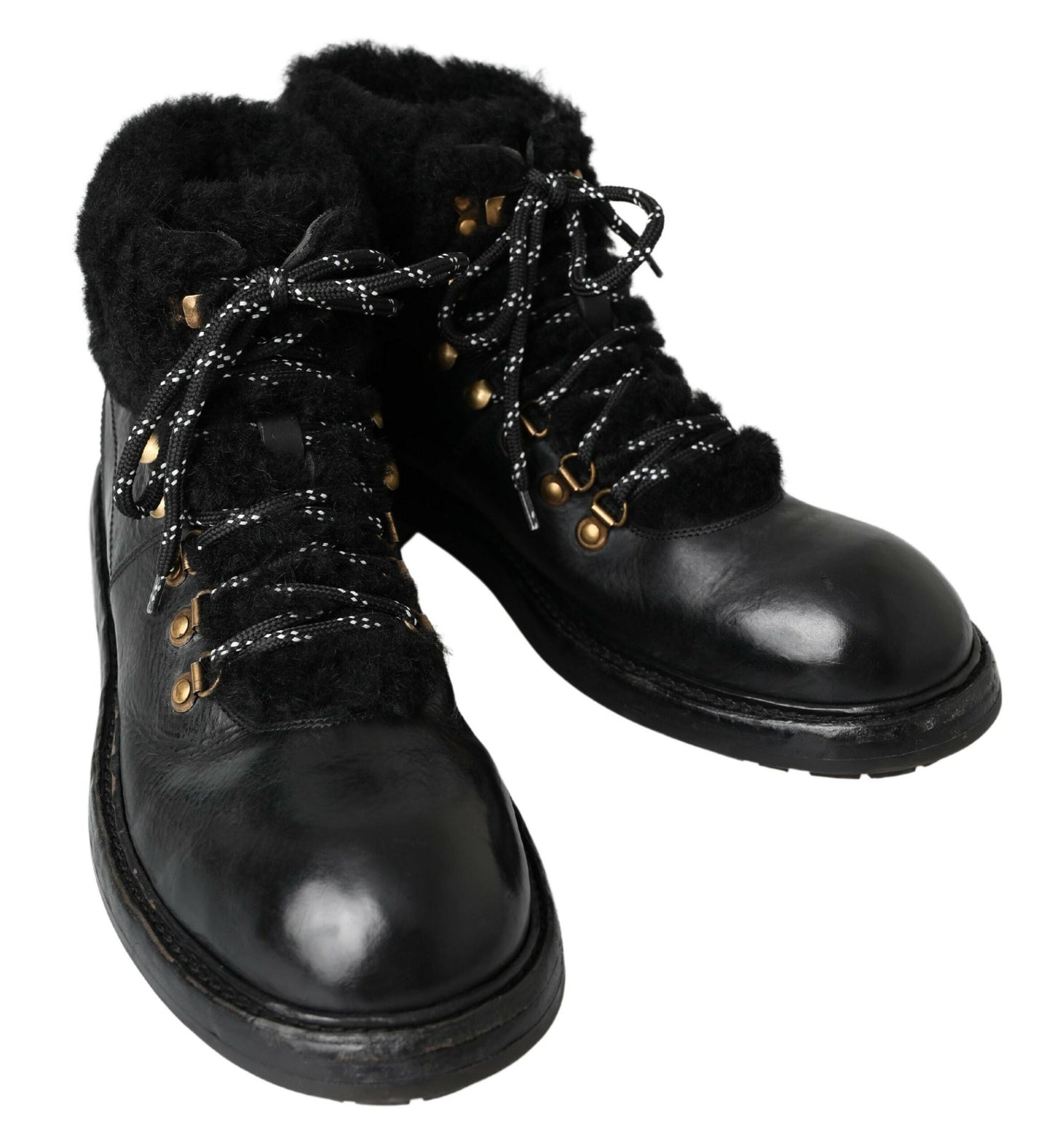 Elegant Shearling Style Men's Leather Boots