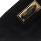 Black Nylon Logo Plaque Keyring Pouch Clutch Bag