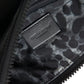 Black Nylon Logo Plaque Keyring Pouch Clutch Bag