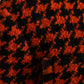 Orange Houndstooth Long Sleeve Coat Jacket