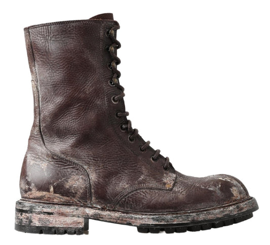 Brown Leather Combat Boots – Dapper Style