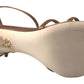 Elegant Brown Silk Blend Sandals