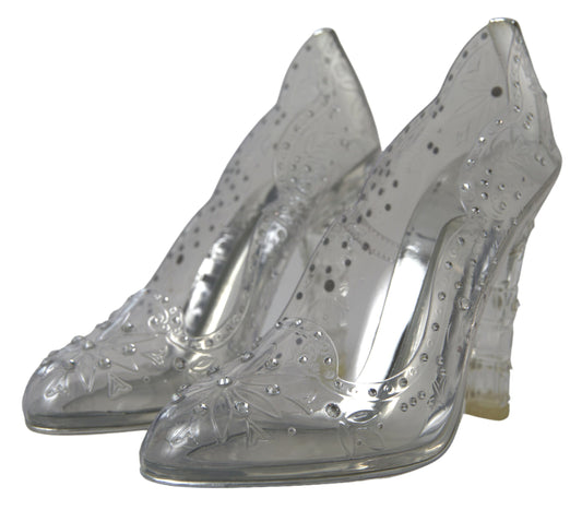 Crystal Embellished Transparent Pumps