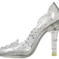 Crystal Embellished Transparent Pumps